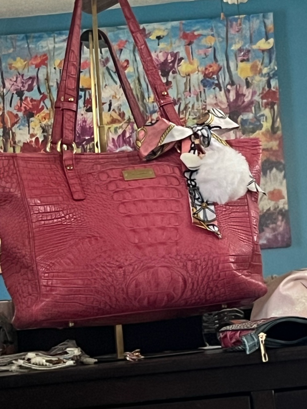 Brahmin Tote Bag in Deep Pink - Branded